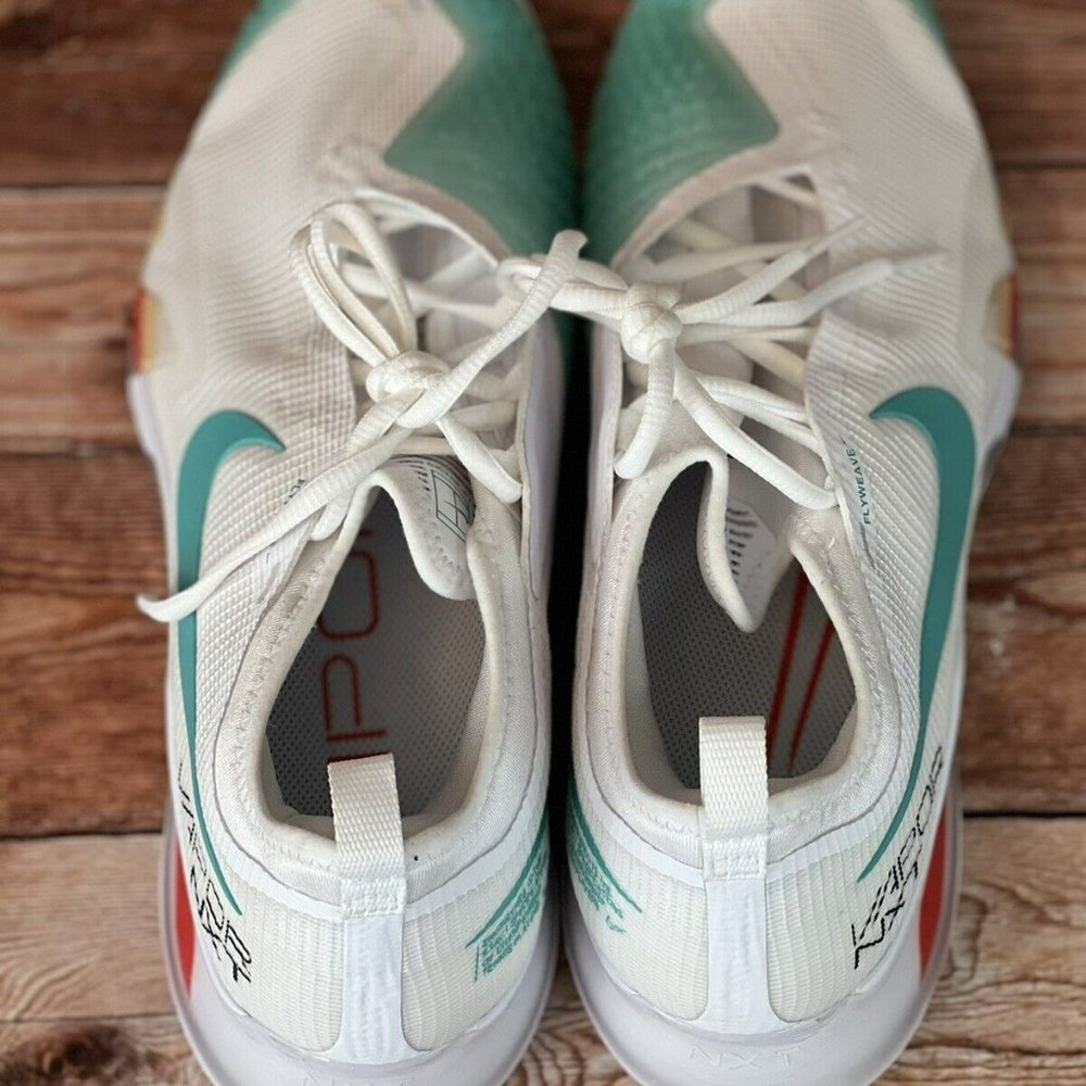 Nike Court React Vapor NXT HC Shoes White Teal Red CV0724-136  Men’s Size 10.5 - Picture 8 of 10